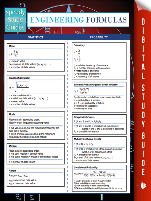 Title details for Engineering Formulas by Speedy Publishing - Available